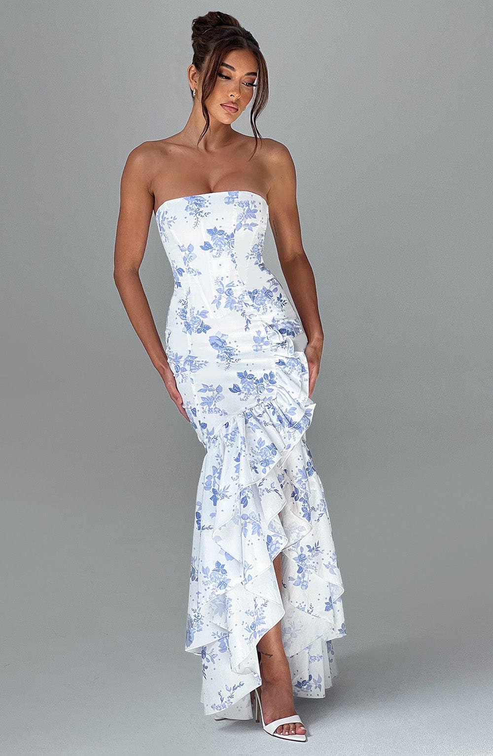 Rosavelle Cascade Strapless Gown Maxi