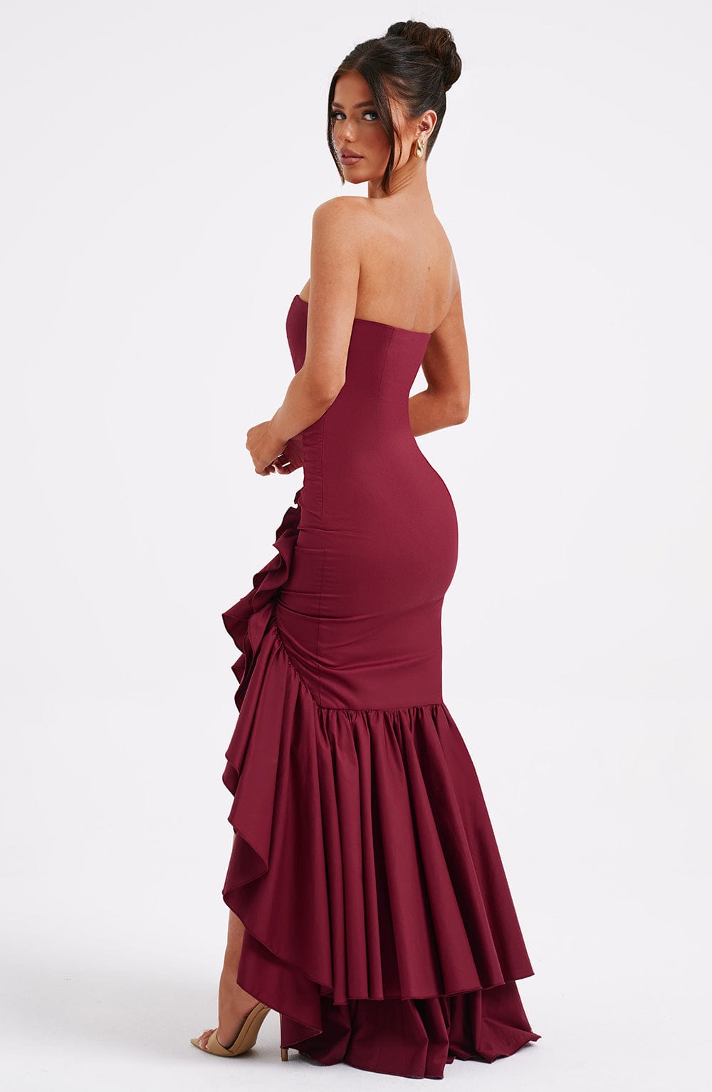 Rosavelle Cascade Strapless Gown Maxi