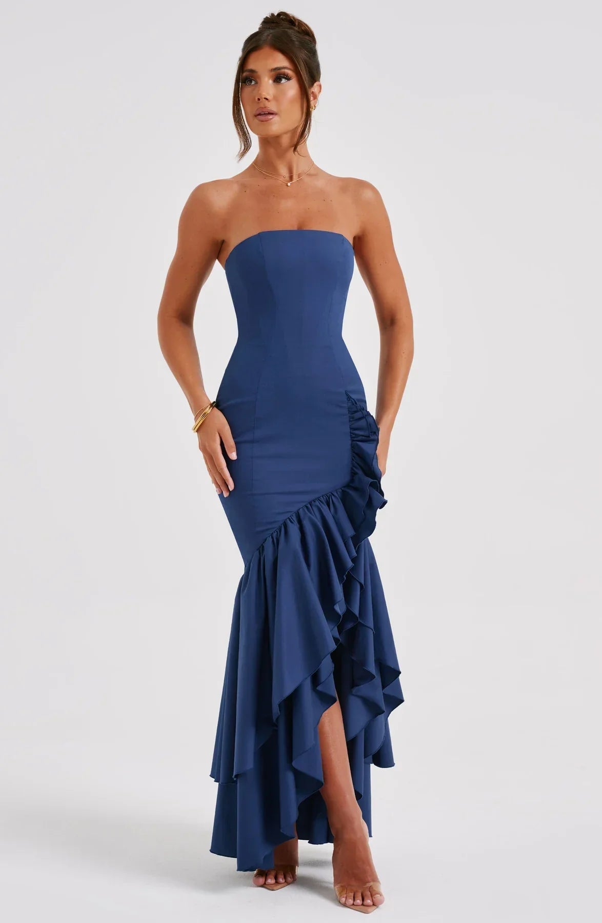 Rosavelle Cascade Strapless Gown Maxi