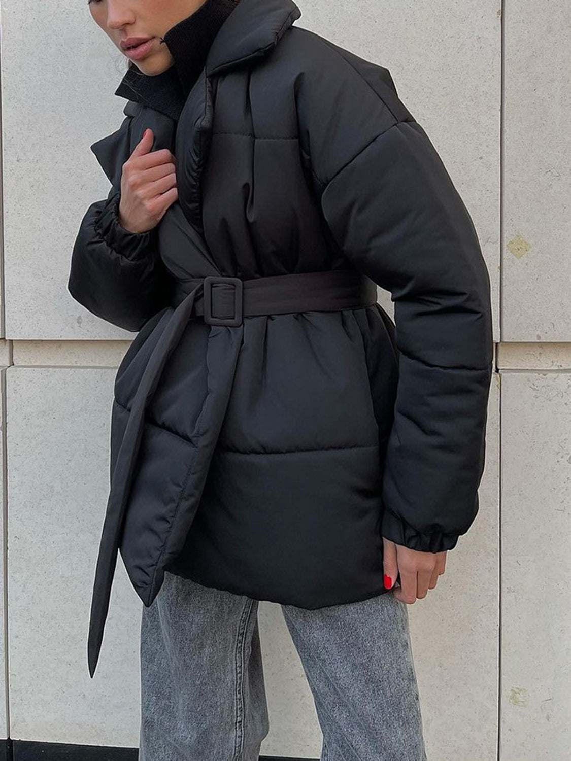 Cloudbound Belted Puffer Jacket