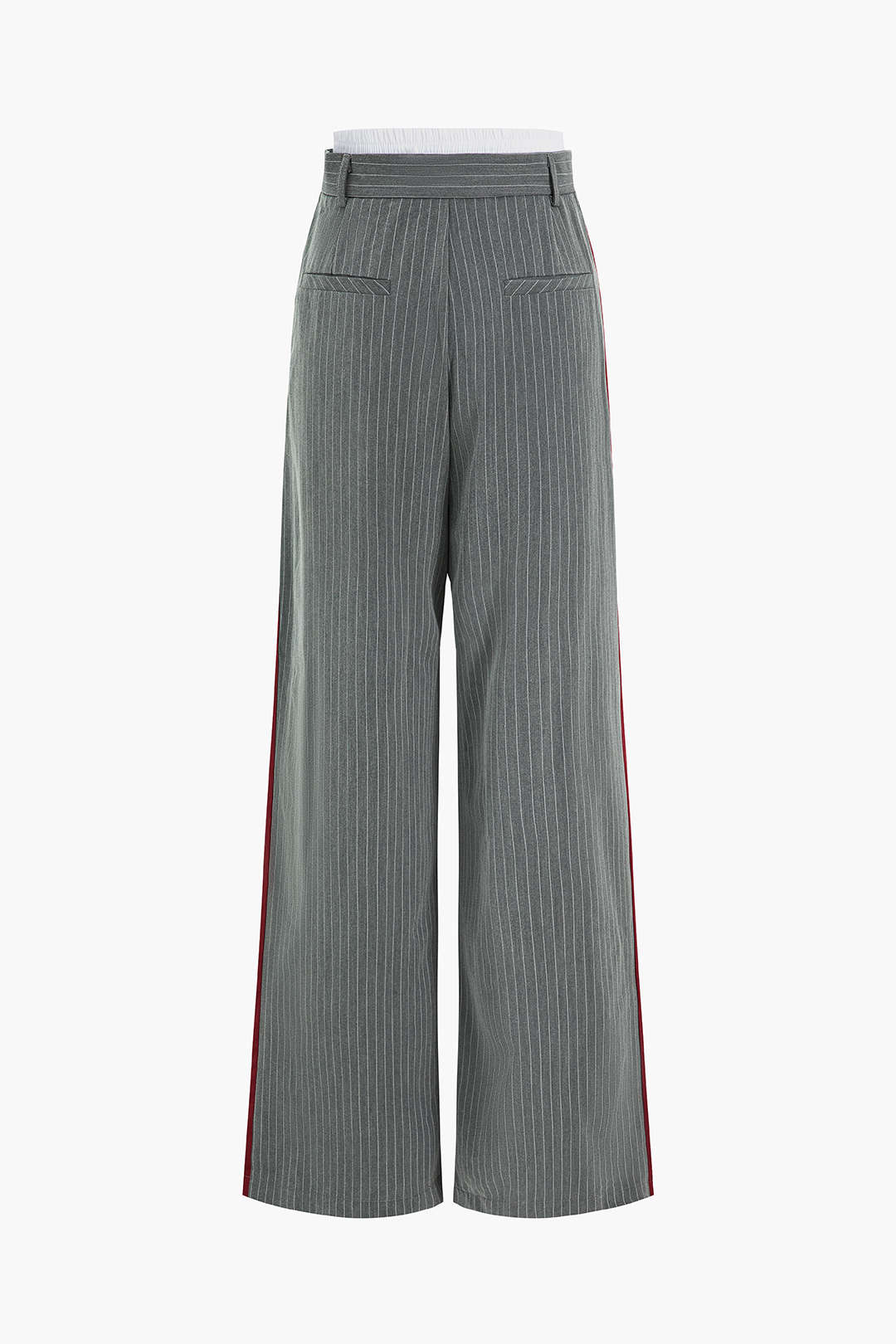 Striped High-Waist Trousers