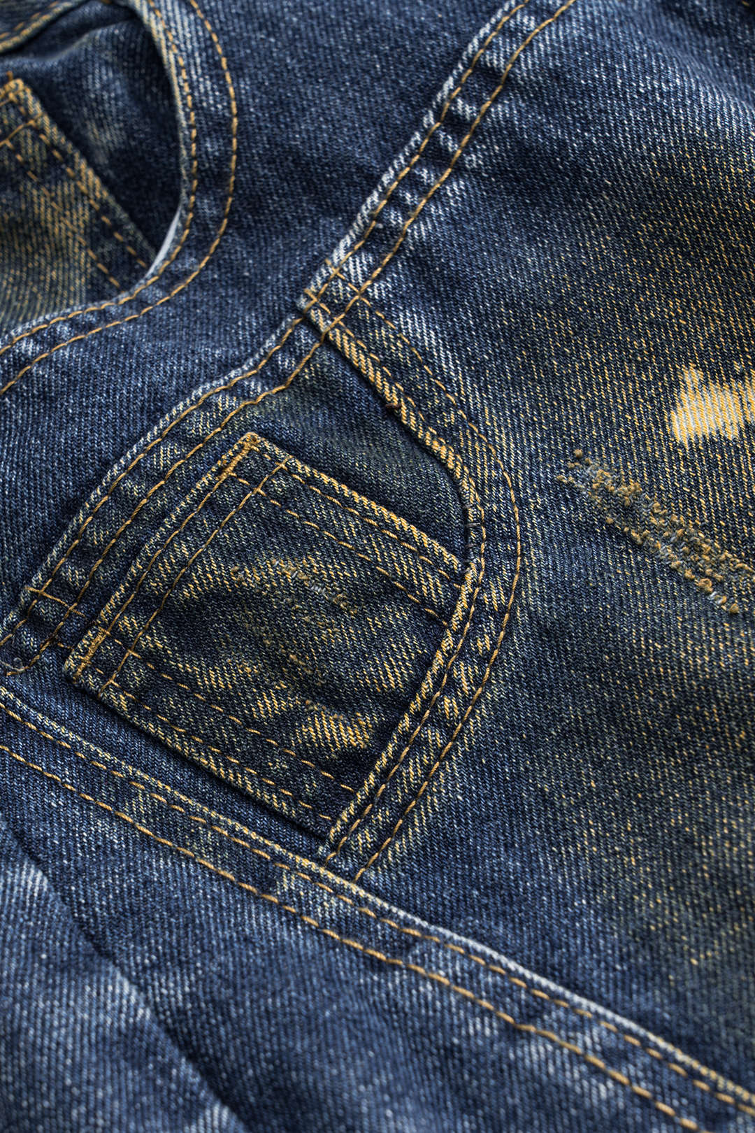 Sable Paint-Splattered Wide-Leg Jeans