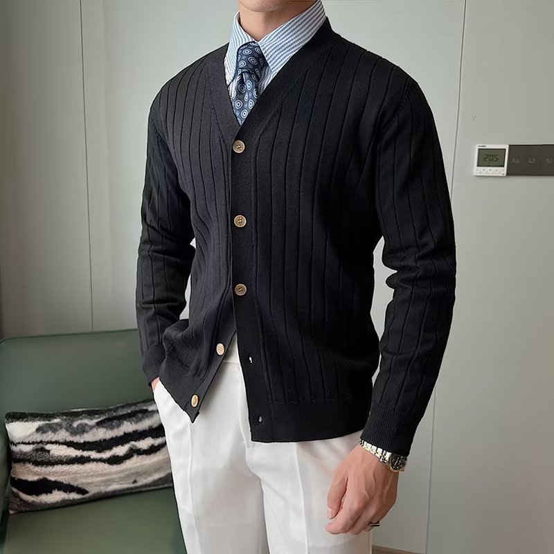 Wexford Polished Rib Button Cardigan