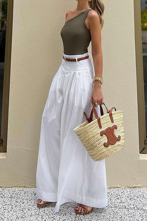 Elegant High-Waist Wide-Leg Trousers