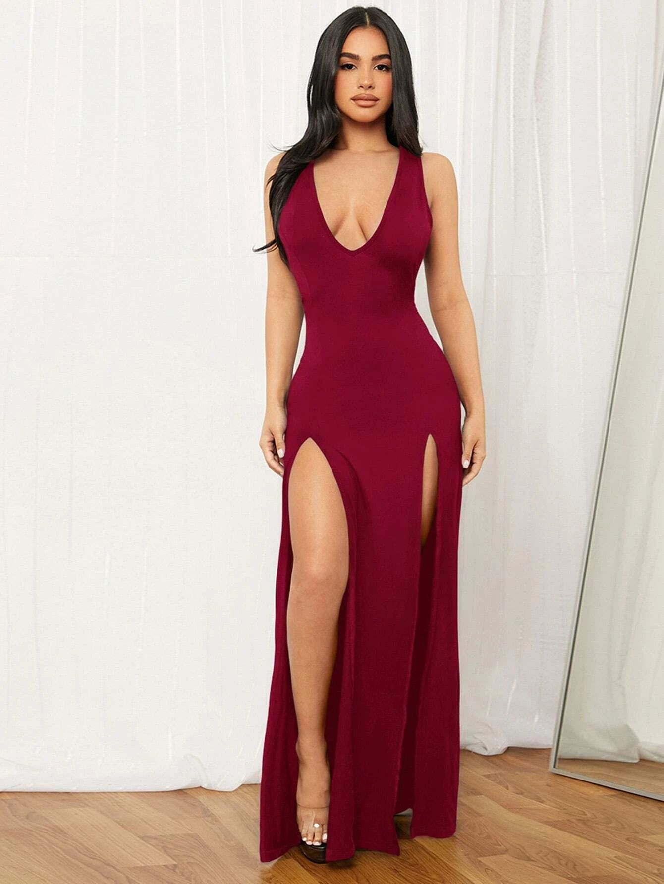 Nerisse Twin-Split Maxi Dress