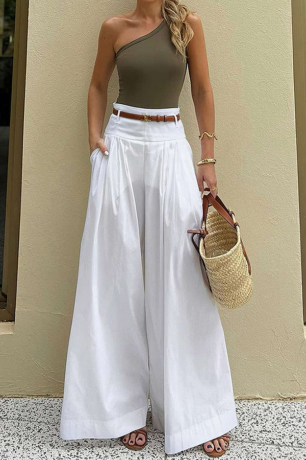 Elegant High-Waist Wide-Leg Trousers