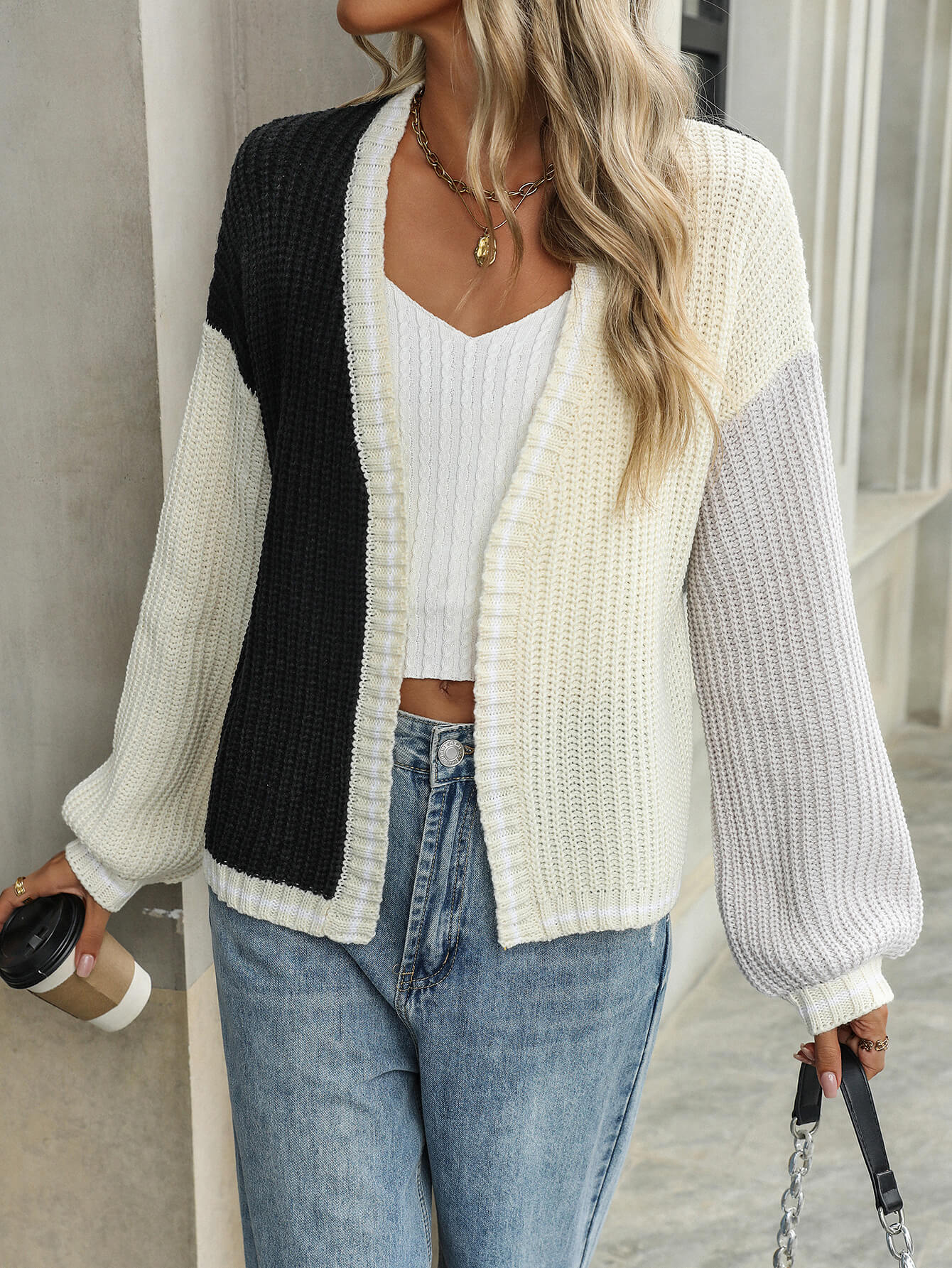 Metro Dusk Colourblock Cardigan