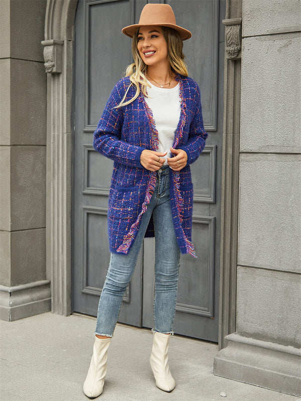 Purple Bellevue Days Tweed Cardigan