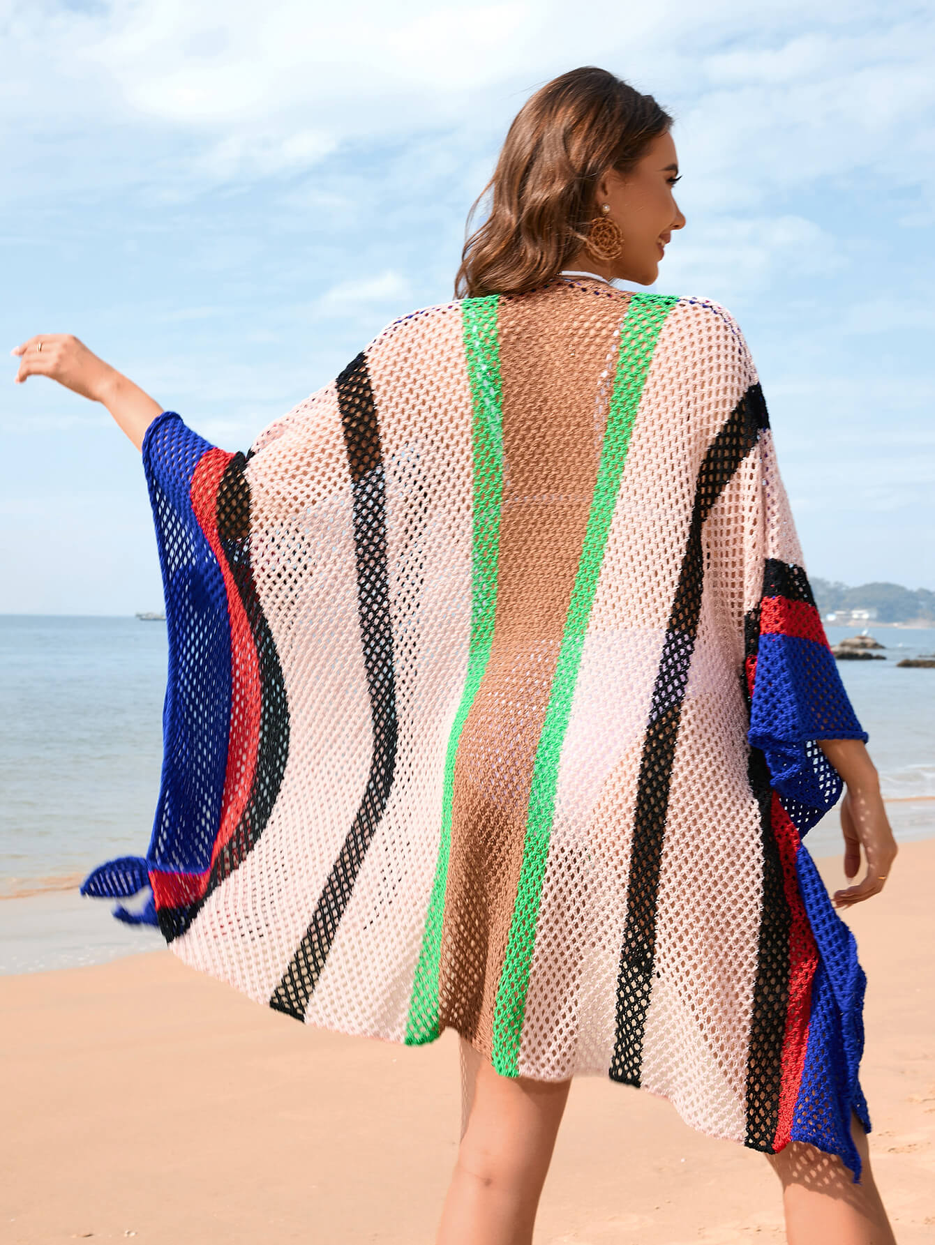 Blue Solstice Shores Crochet Cover-Up