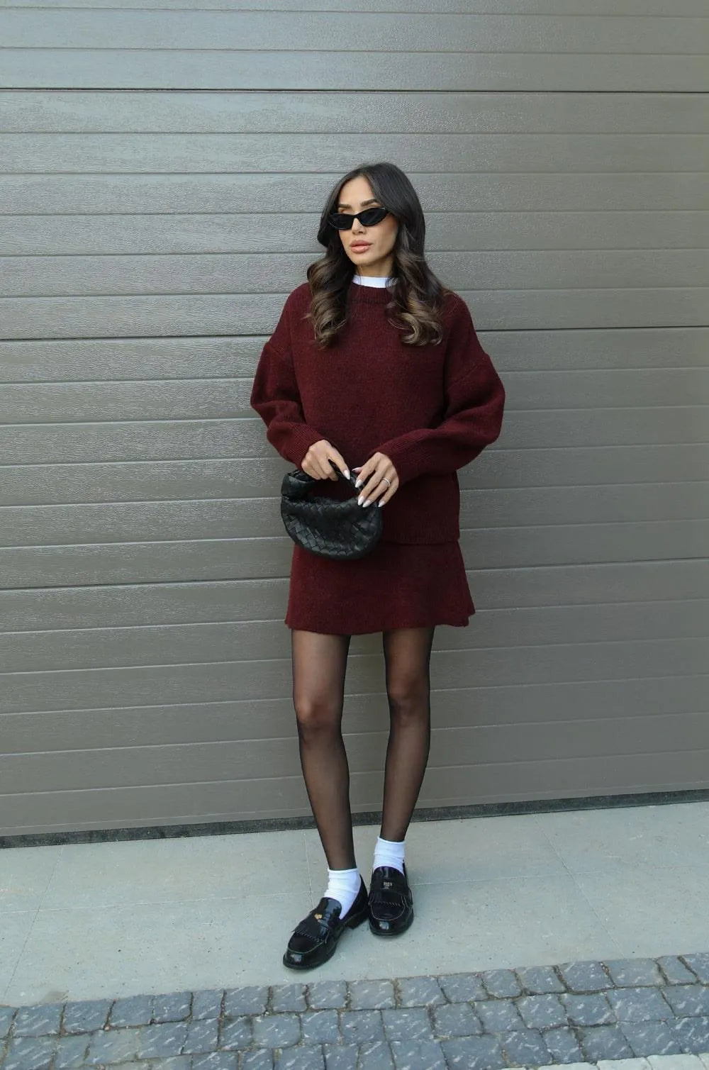 Nadia Knit Sweater Skirt Set