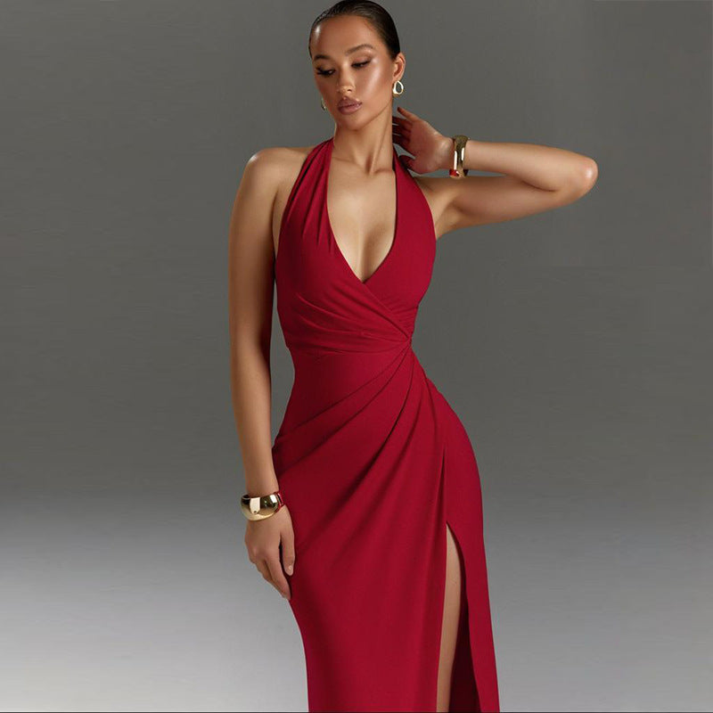 Ravena Crossfire Halter Maxi Dress