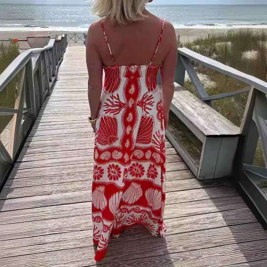 Coral Cove Embroidered Maxi Dress