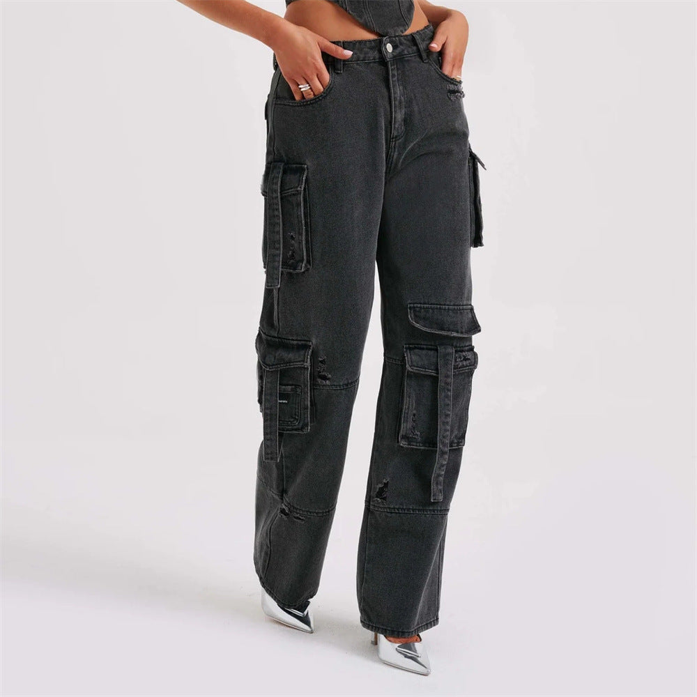 Concrete Rush Utility Denim Pants