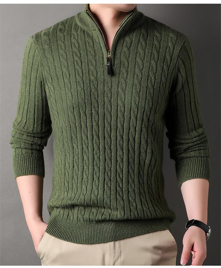 Westvale Classic Cable-Knit Quarter-Zip Jumper