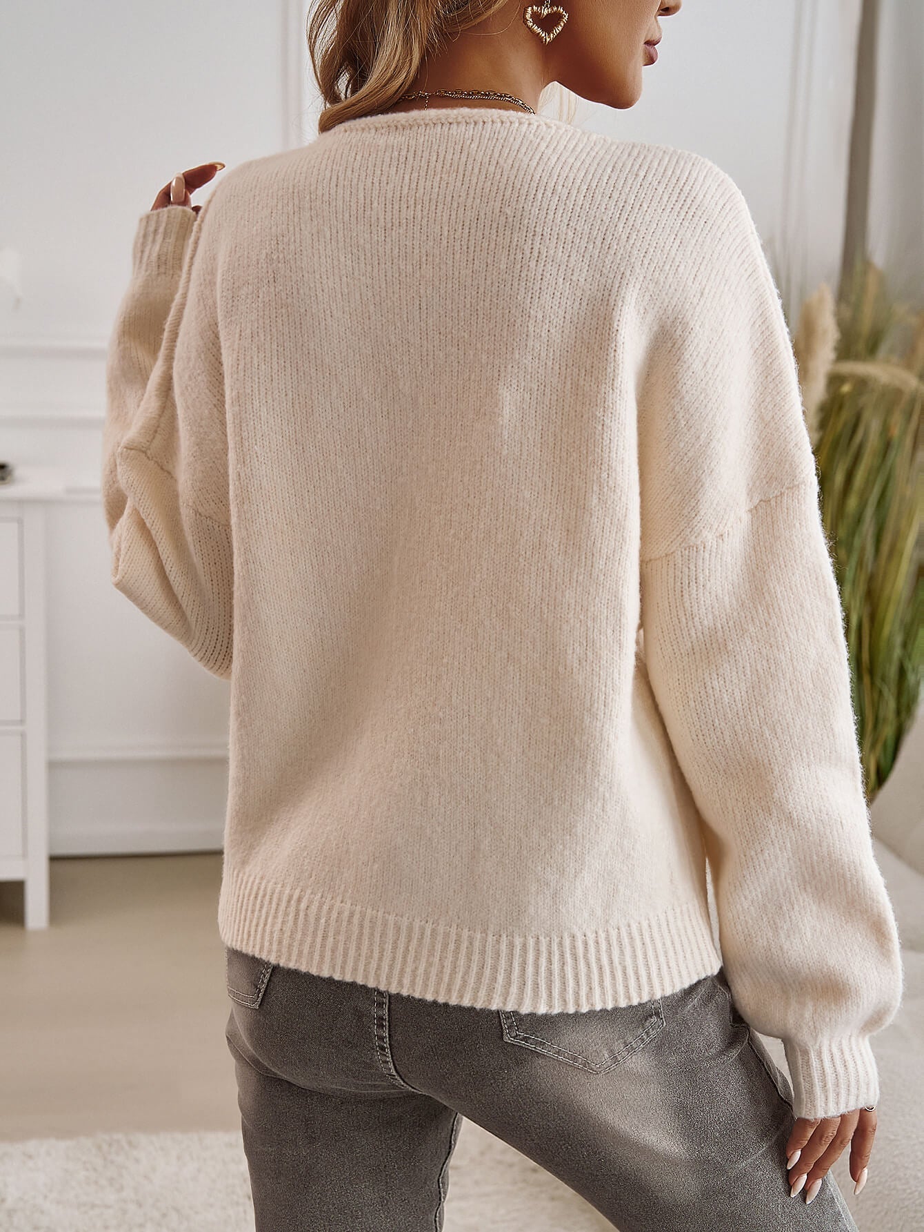 Cream Midnight Muse Tie-Front Cardigan