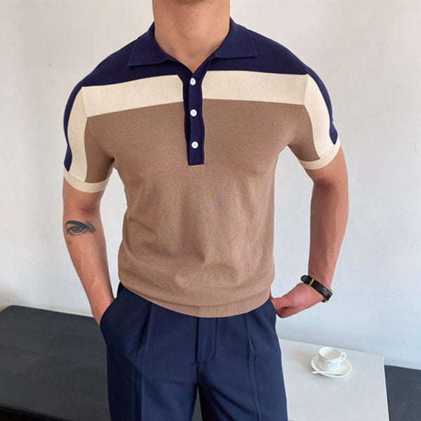 Navin Panel Knit Polo