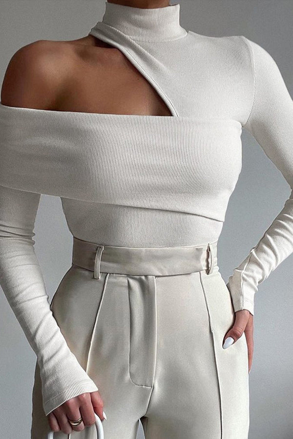 Ivory Asymmetric Luxe Top