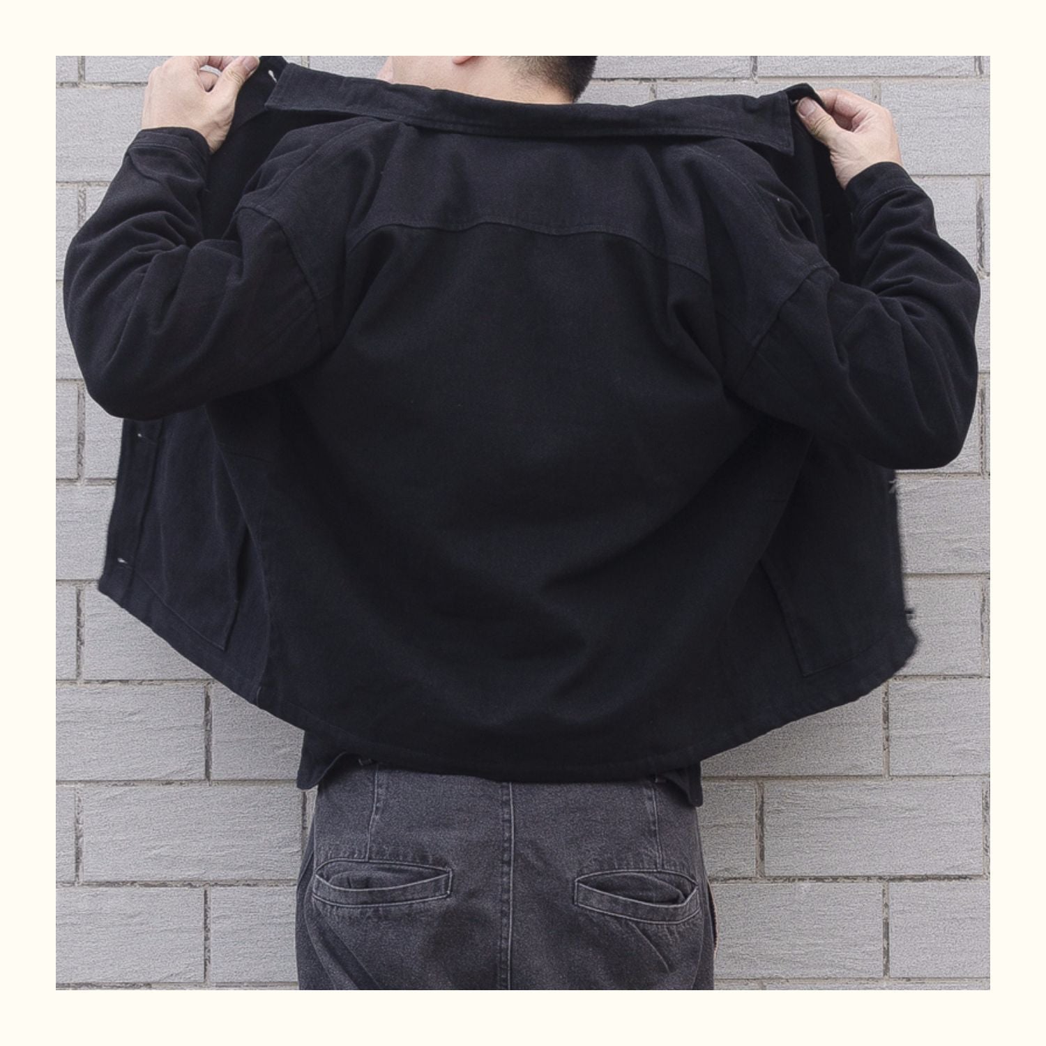 Byron Black Canvas Jacket