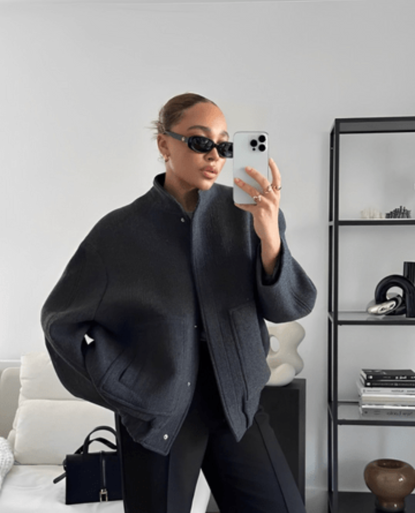 Holloway Wool Blend Oversized Jacket