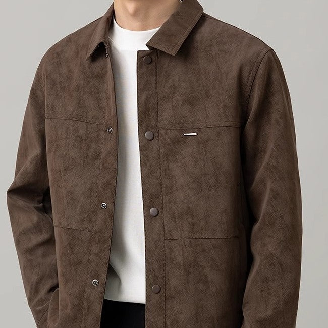Midtown Suede Button Jacket