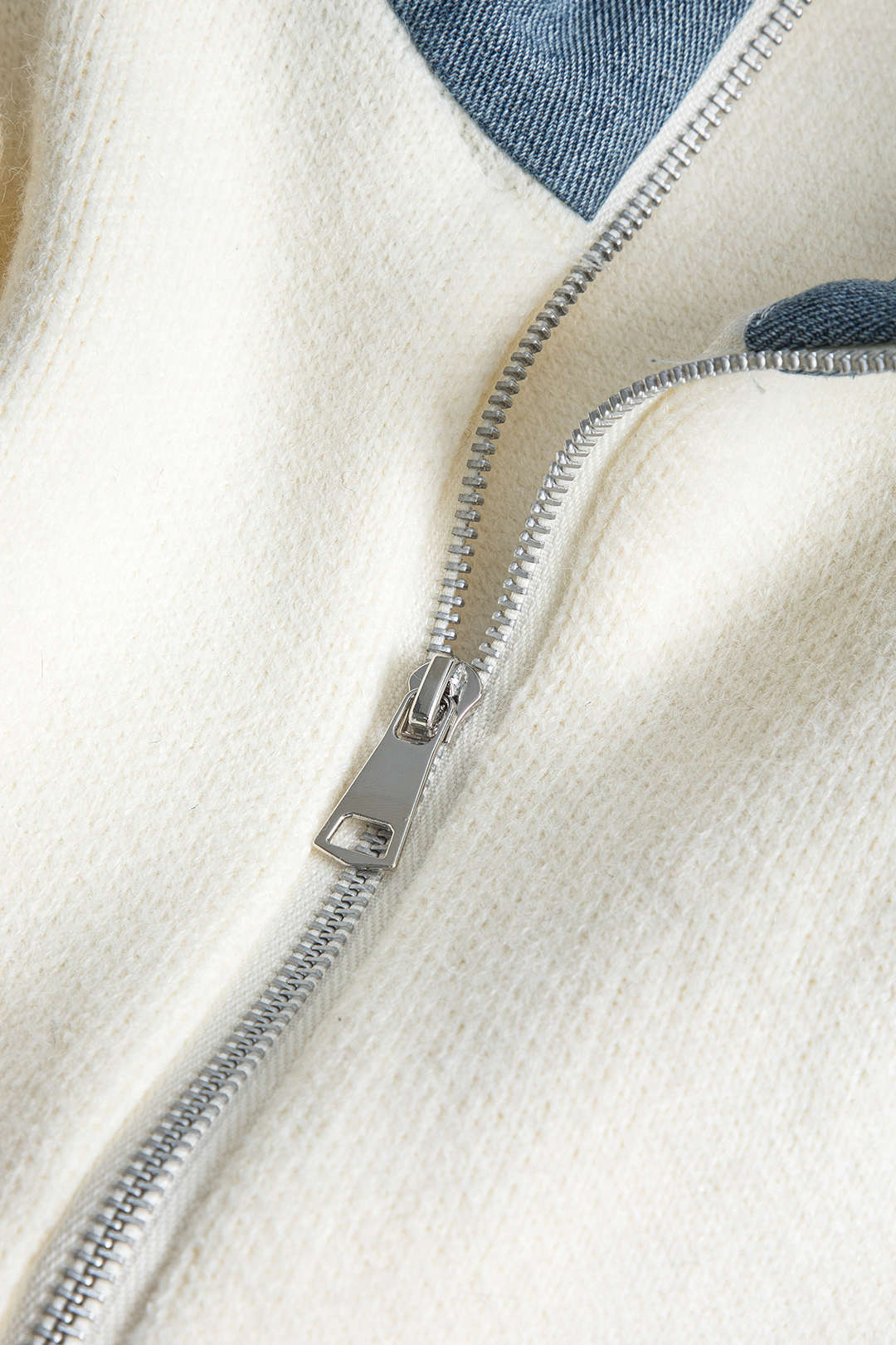 Riley Two-Tone Knit Zip Jacket