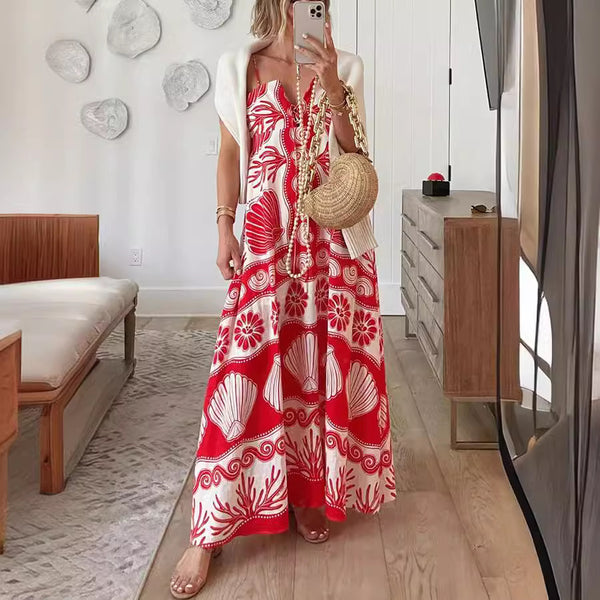 Coral Cove Embroidered Maxi Dress