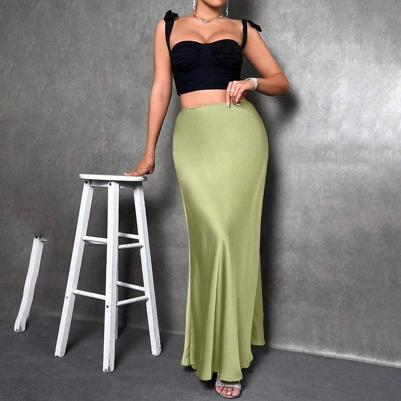 Savina Satin Maxi Skirt