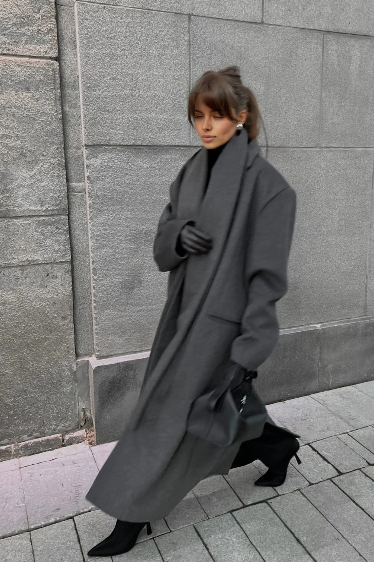 Monaco Wool Cape Coat with Scarf