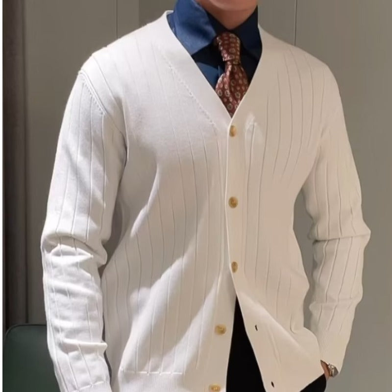 Wexford Polished Rib Button Cardigan
