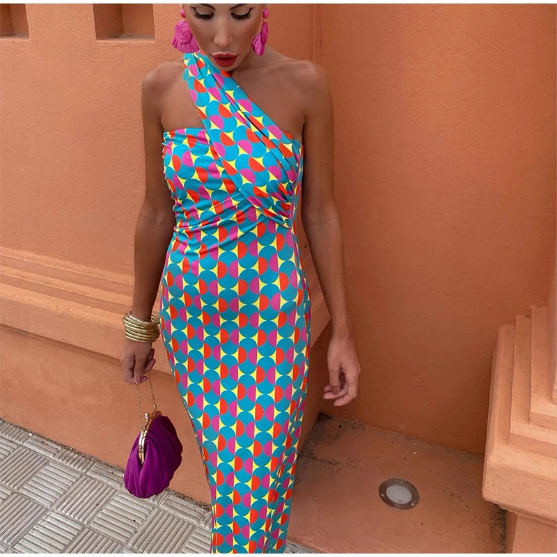 Solara Echo One-Shoulder Maxi Dress