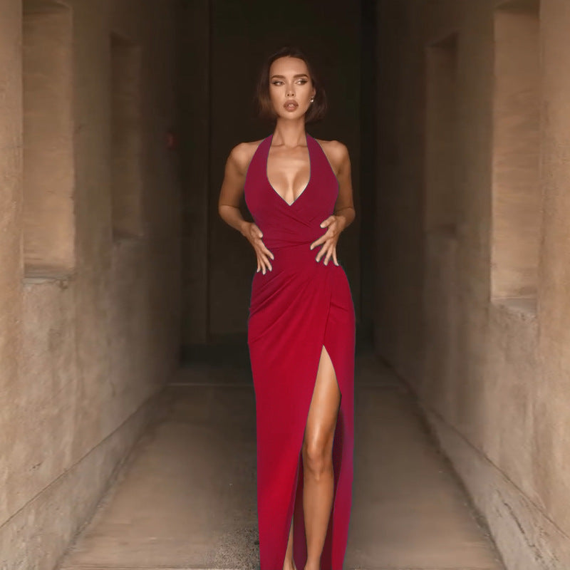 Ravena Crossfire Halter Maxi Dress