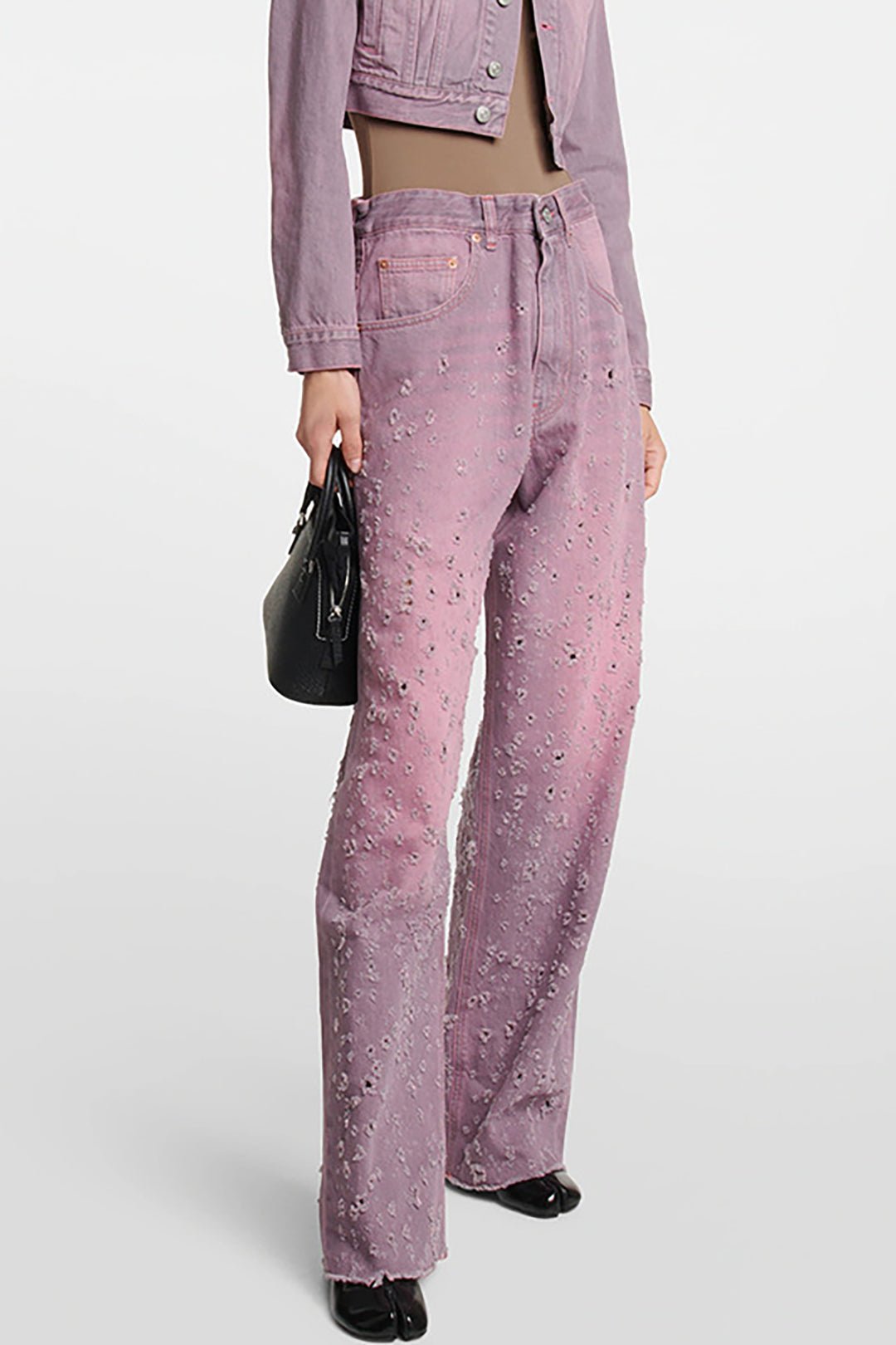 Nova Threaded Straight-Leg Jeans