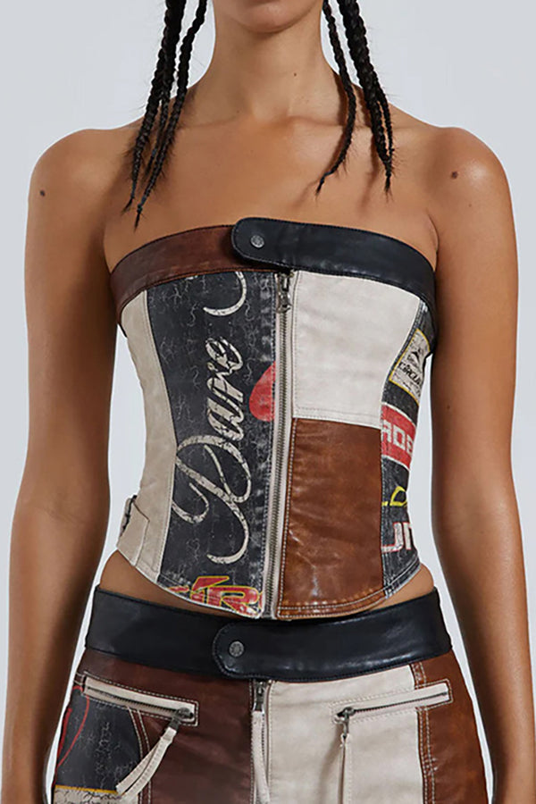 Street Reign Leather Bustier