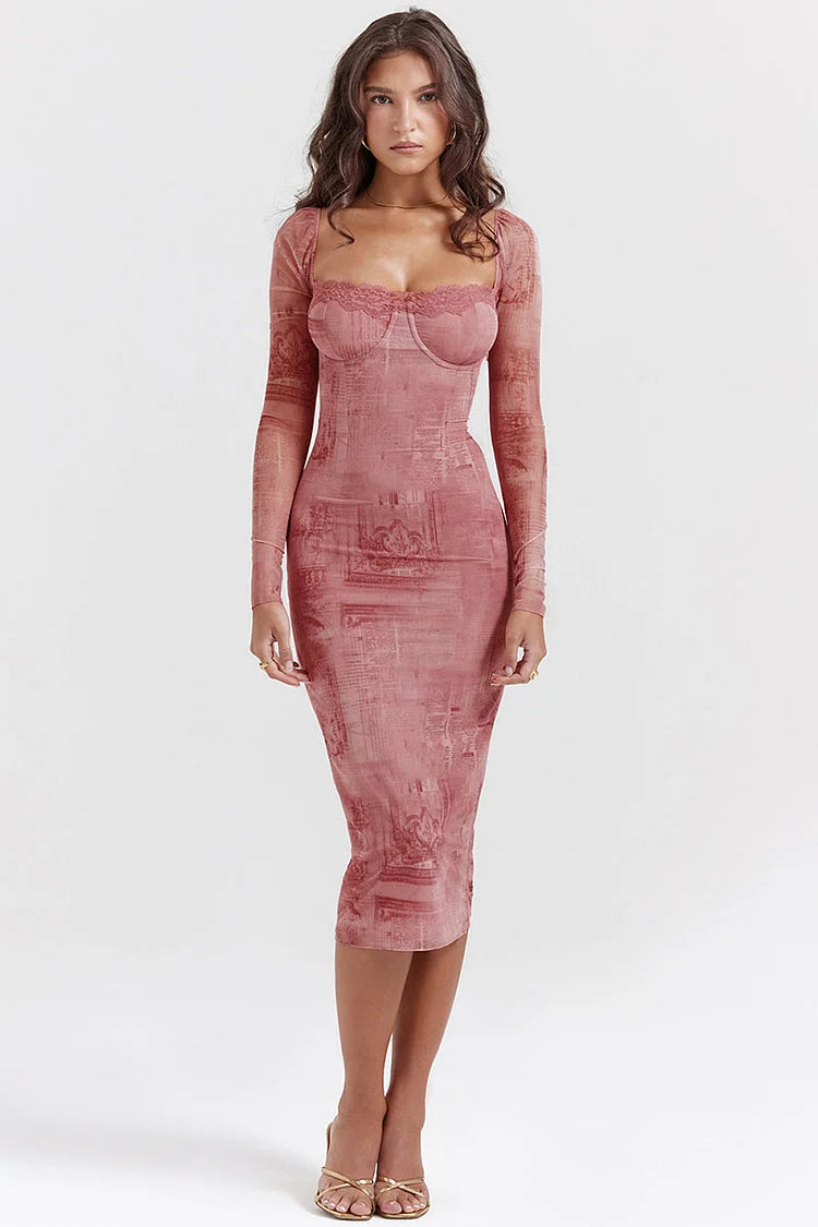 Celestine Sheer Midi Dress