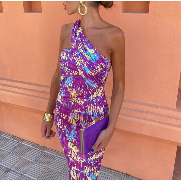 Solara Echo One-Shoulder Maxi Dress