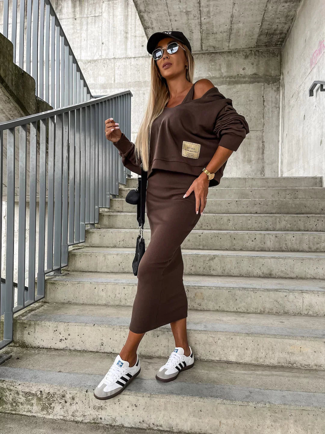Off-Duty Luxe Ribbed Midi Set