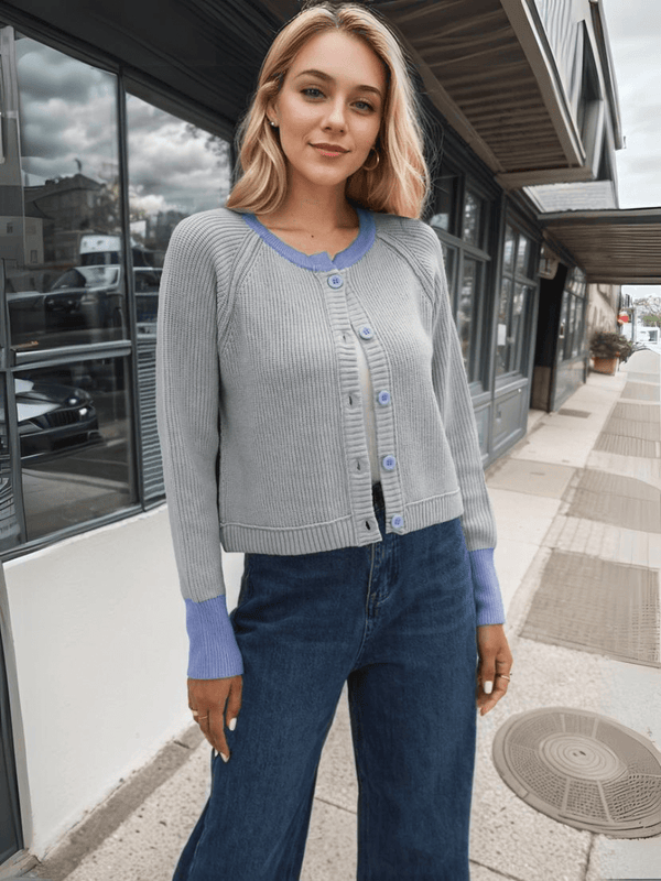 Silver Cove Contrast Trim Cardigan