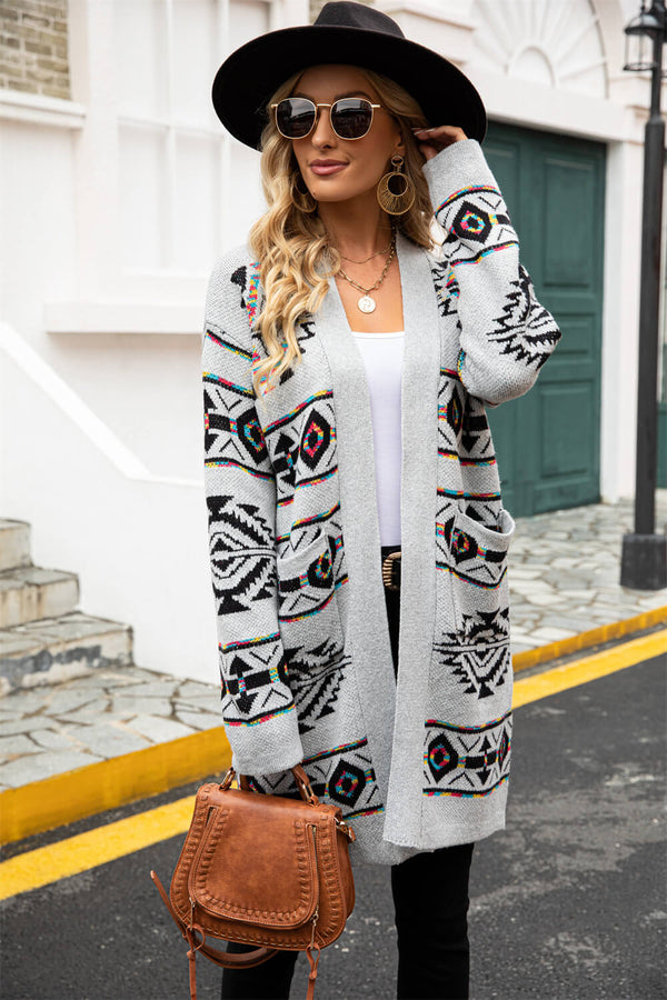 Grey Desert Spirit Longline Cardigan