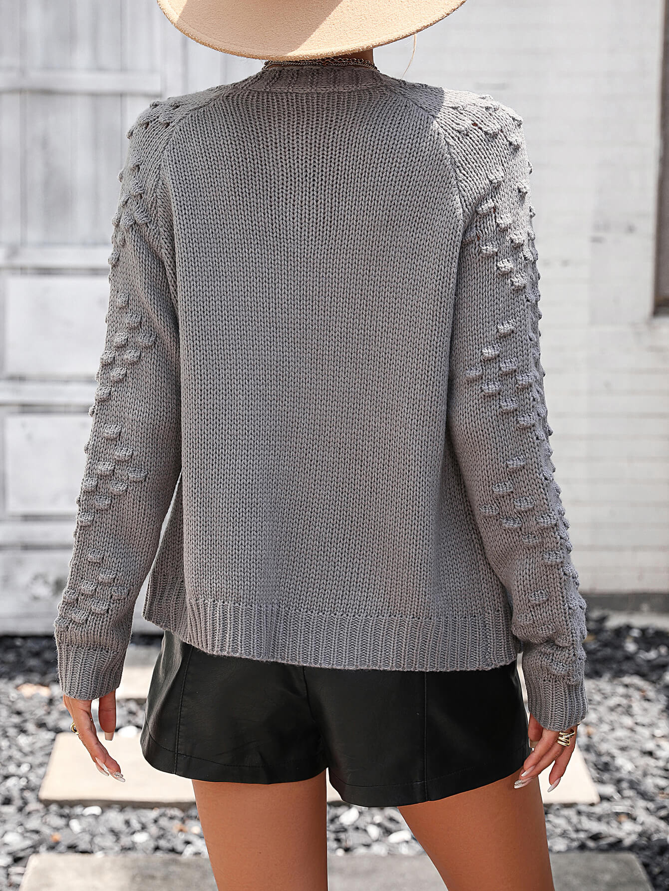 Grey Stonehaven Textured Knit Cardigan