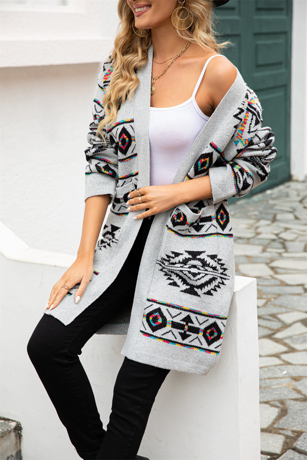 Grey Desert Spirit Longline Cardigan