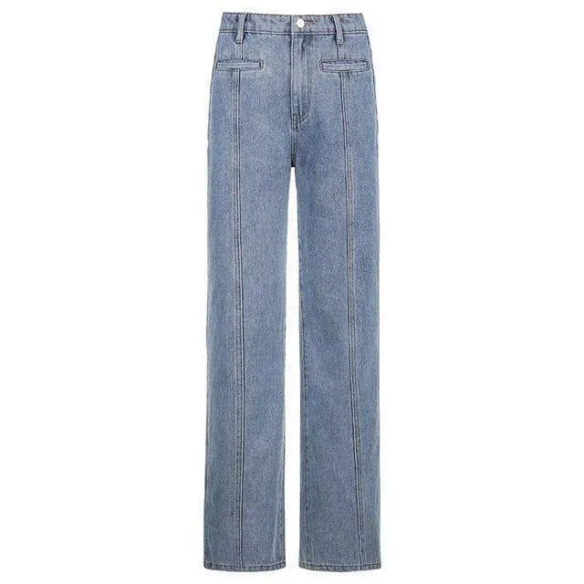 Hylda High-Waisted Seam Detail Jeans