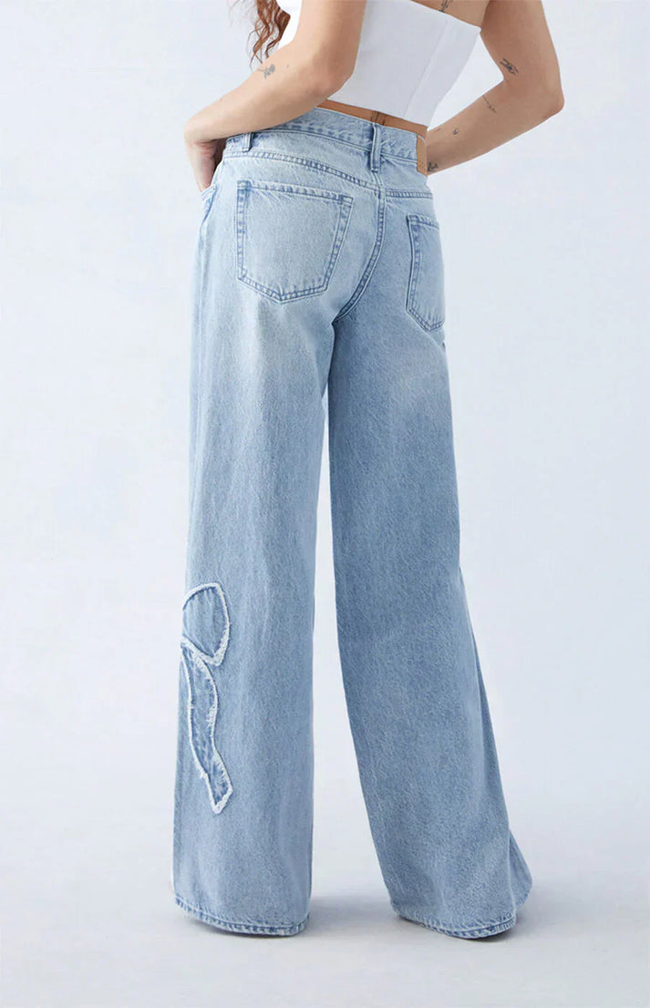 Meadow Bow Embroidered Jeans