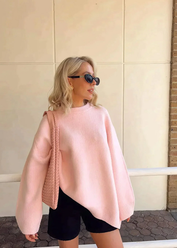 Blush Breeze Oversized Sweater