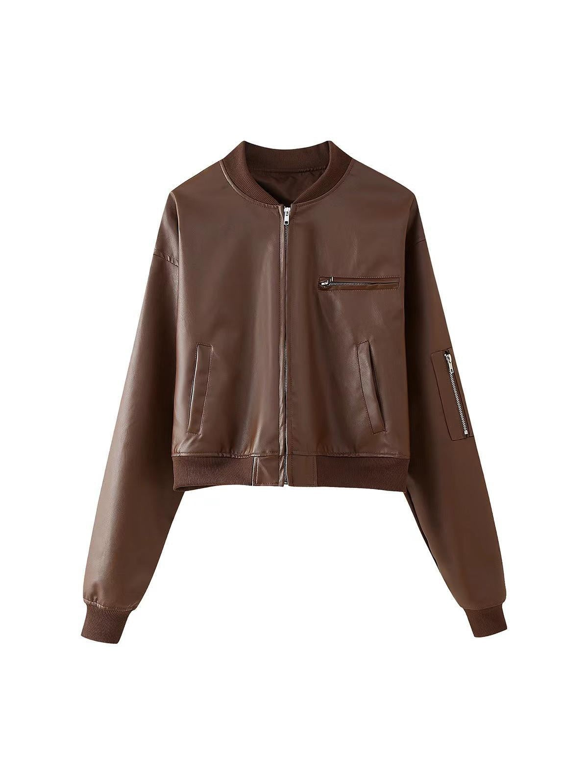 Camden Vintage Faux Leather Bomber