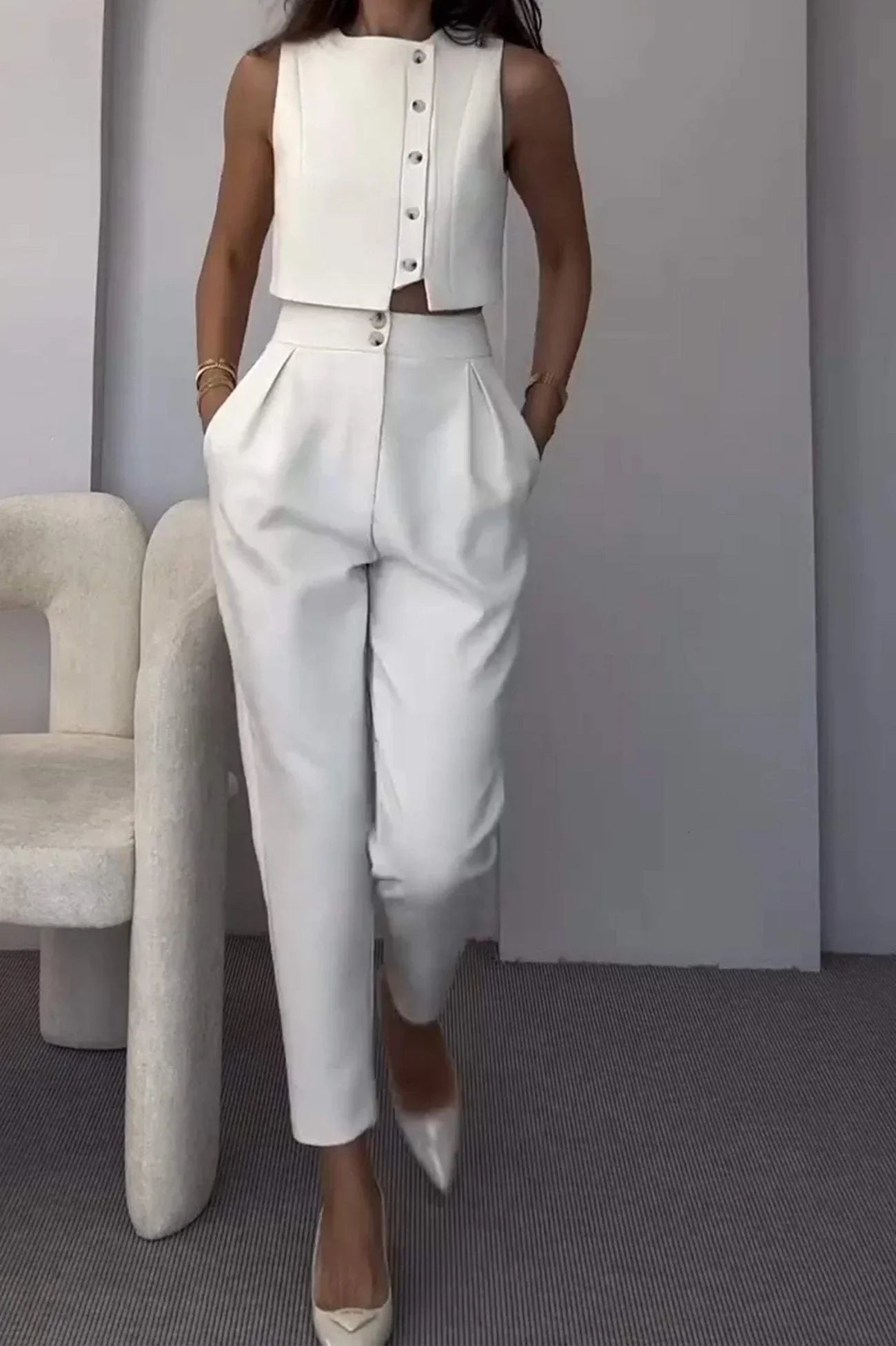 Vienna Tailored Vest & Tapered Pants Set