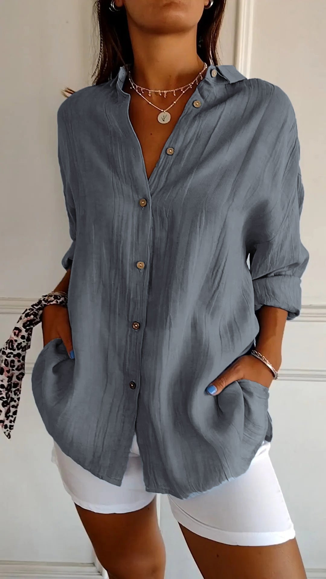 Harbourline Cotton Button-Up Shirt