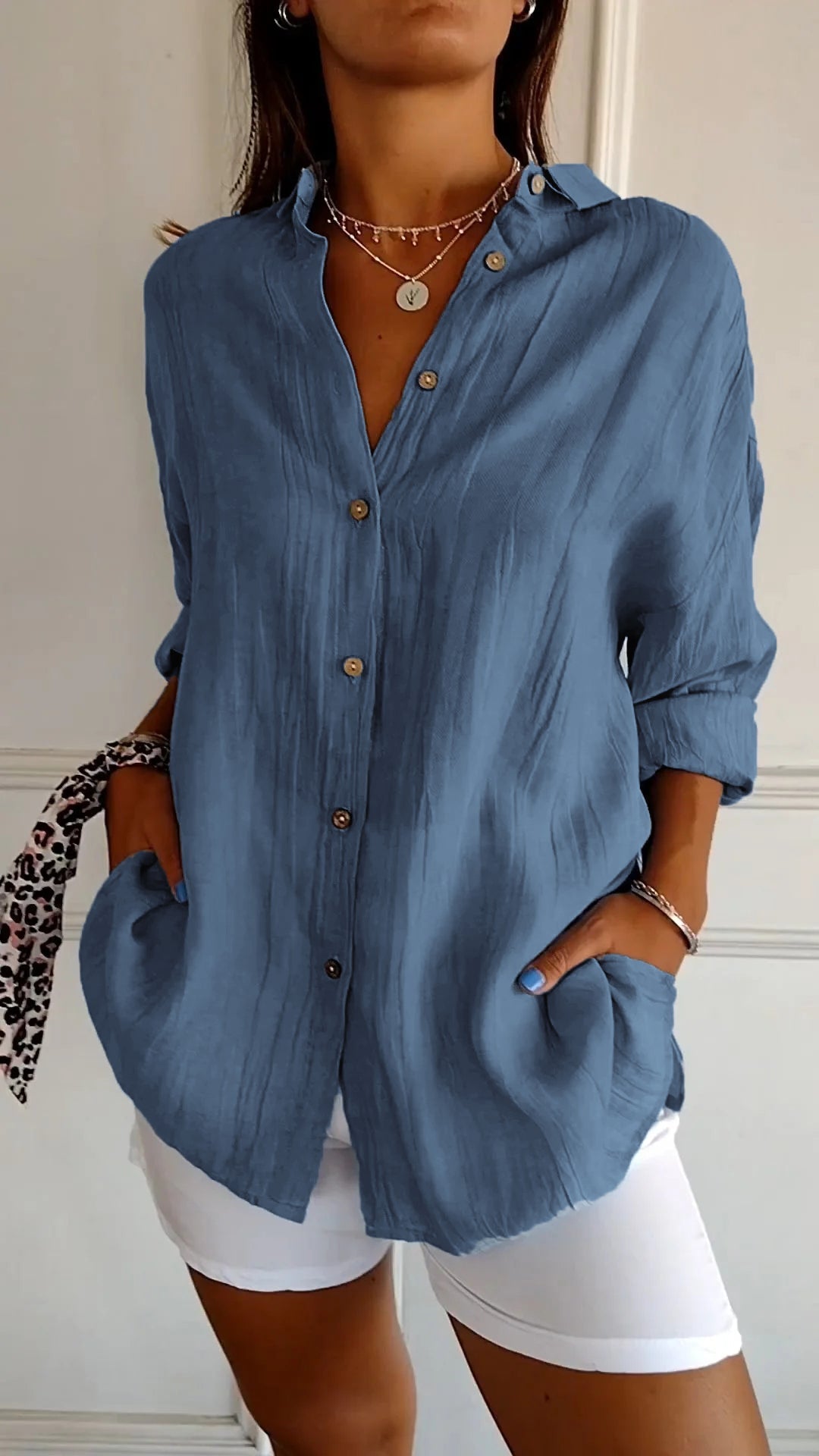Harbourline Cotton Button-Up Shirt