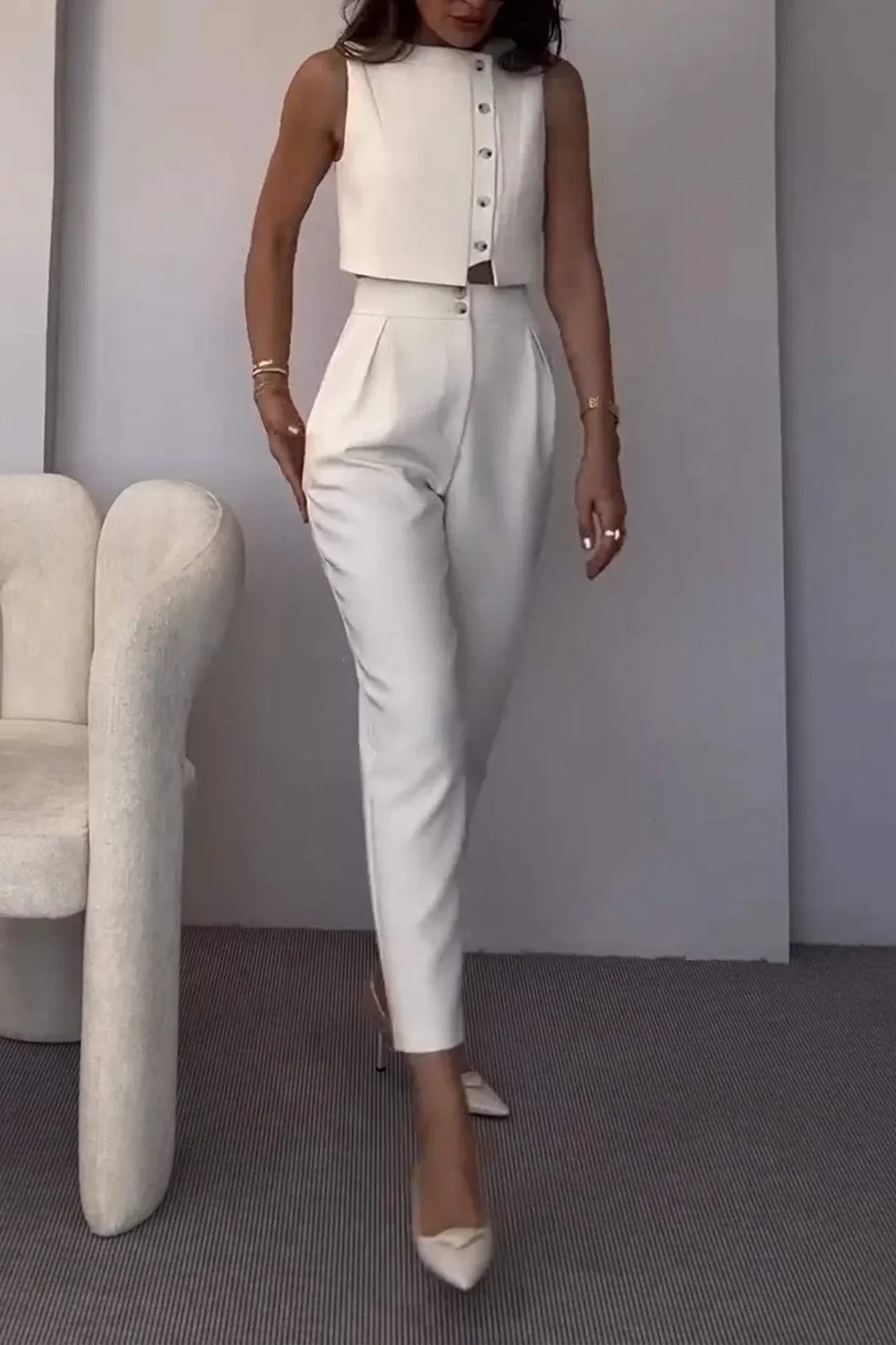 Vienna Tailored Vest & Tapered Pants Set