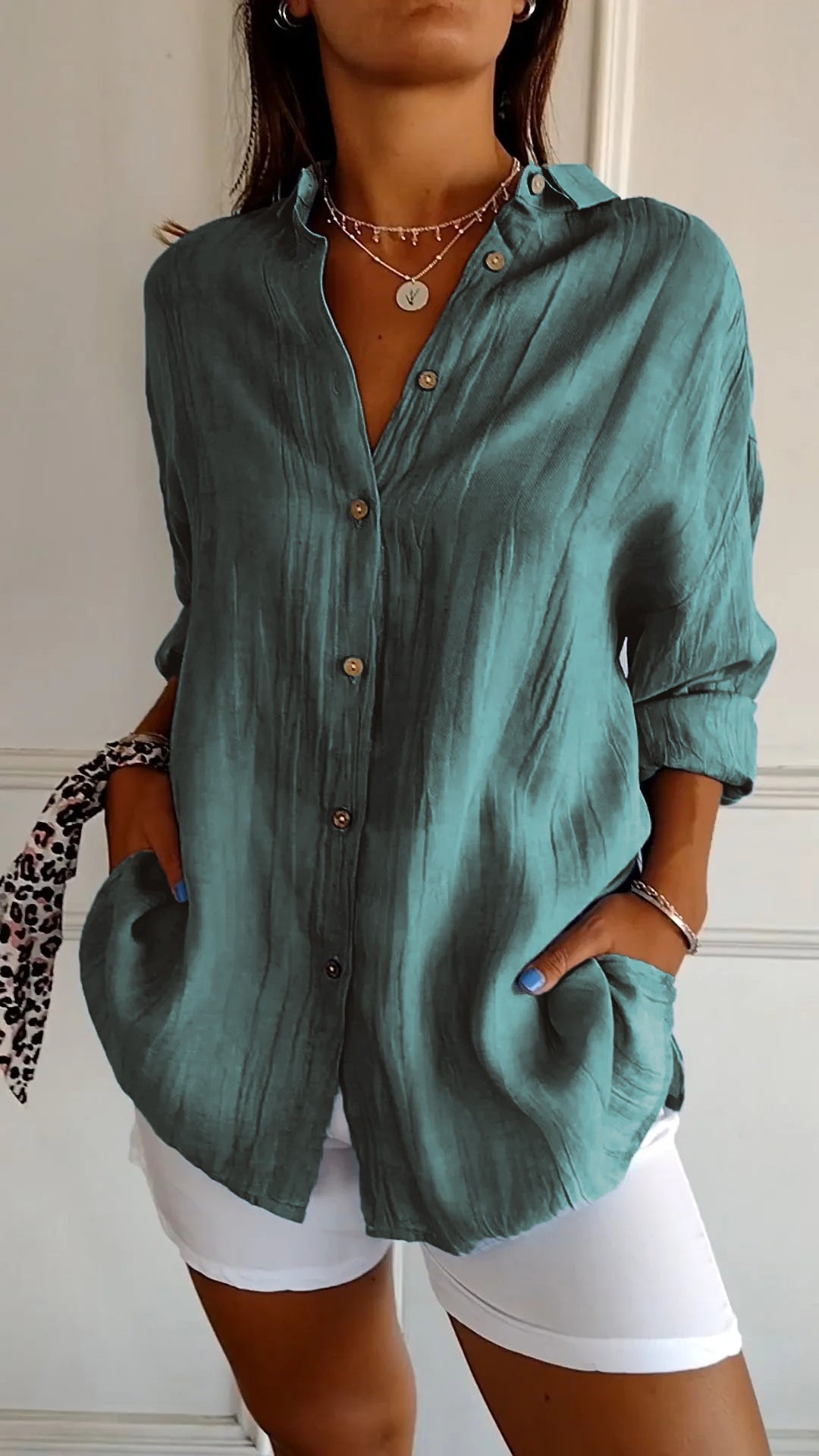 Harbourline Cotton Button-Up Shirt
