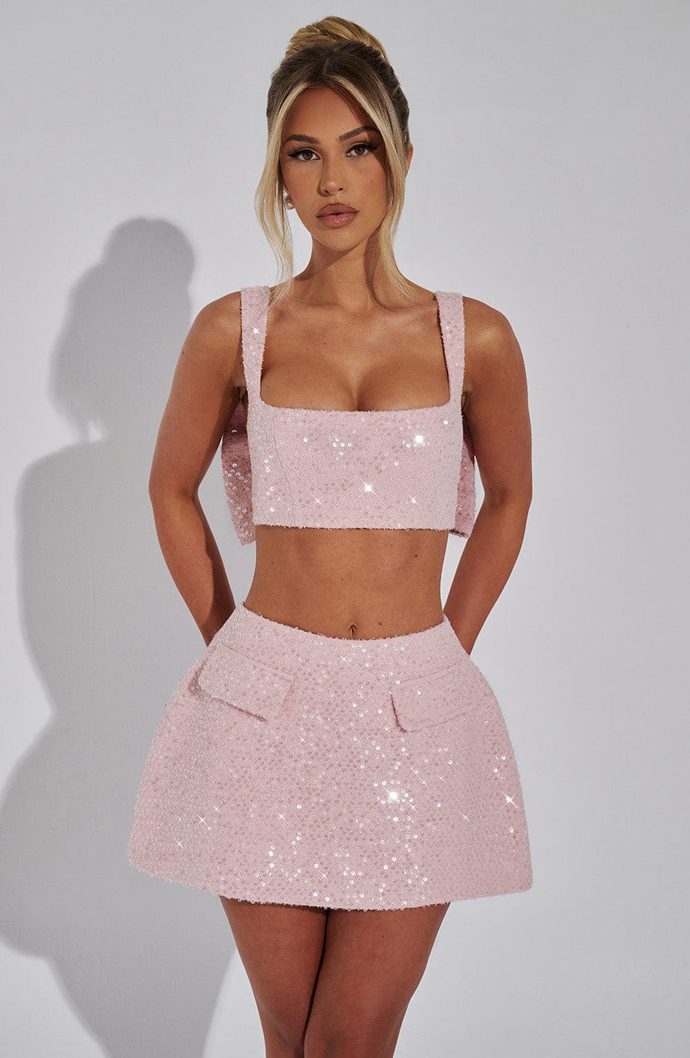 Pink Kiri Sequin Set